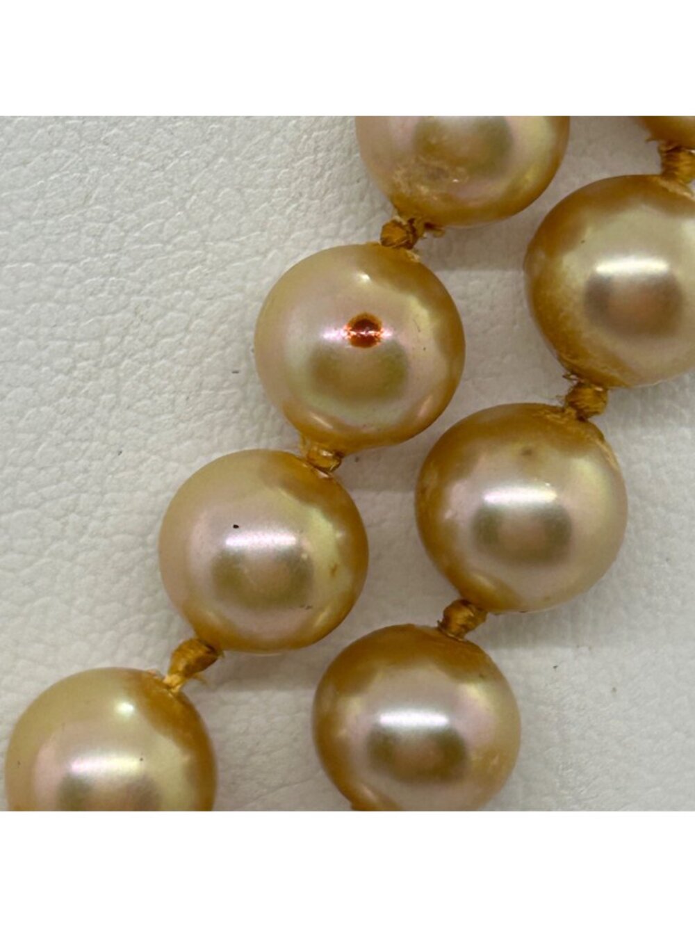 Vintage Marvella Double-Strand Glass Pearl Necklace With Ornate Gold-Tone Clasp - Picture 8 of 15